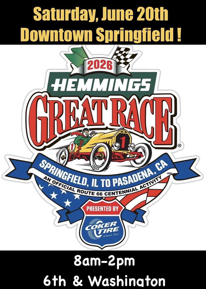 2026 Hemmings Great Race event at Downtown Springfield in Springfield, IL on June 20, 2026