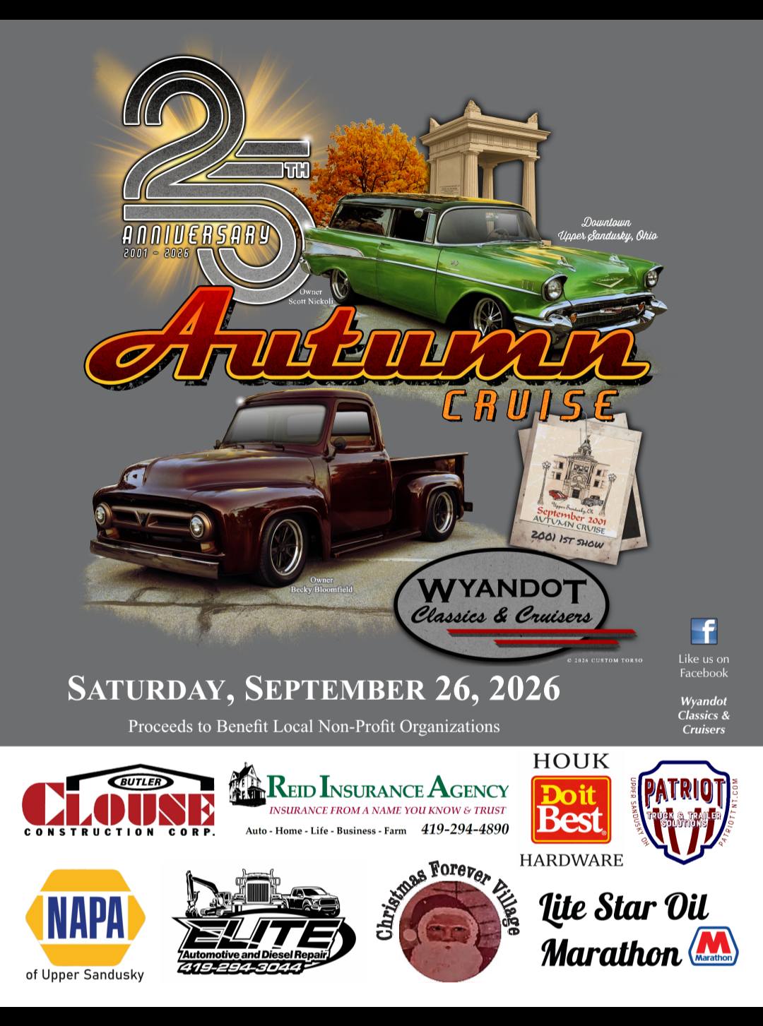 25th Anniversary Autumn Cruise event at Downtown in Upper Sandusky, OH on September 26, 2026