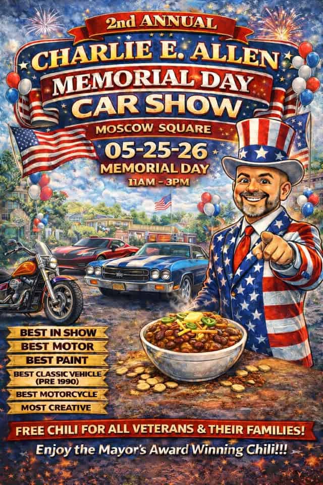 2nd Annual Charlie E. Allen Memorial Day Car Show event at 105 4Th St in Moscow, TN on May 25, 2026