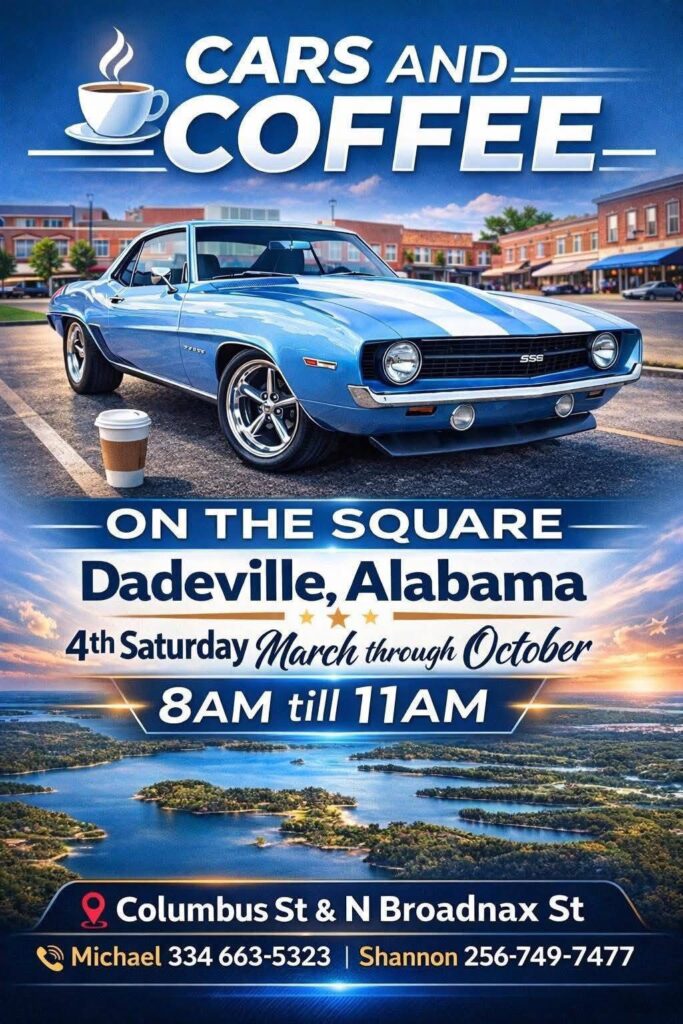 Cars And Coffee event at ON The Square in Dadeville, AL on March 27, 2026