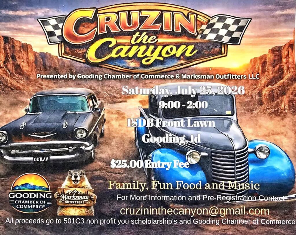 Cruzin The Canyon event at ISDB Front Lawn in Gooding, ID on July 25, 2026