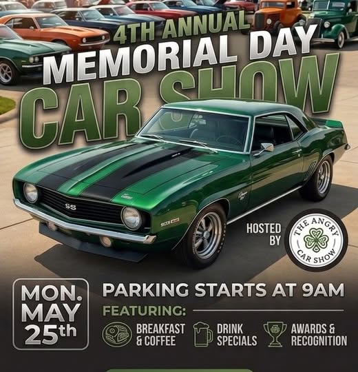4th Annual Memorial Day Car Show Hosted By The Angry Car Show event at The Angry Clover in Denver, CO on May 25, 2026