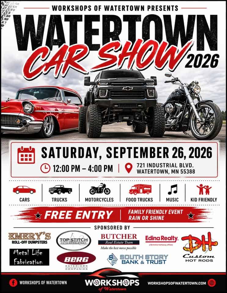 5th Annual W.O.W. Car Show event at 13475 Cr-122 in Watertown, MN on September 26, 2026
