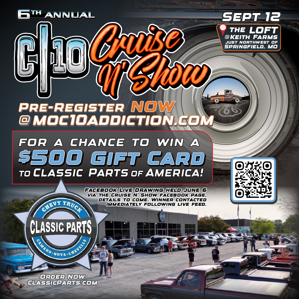 6th Annual Echo Cruise N' Show event at The Loft @ Keith Farms in Springfield, MO on September 12, 2026