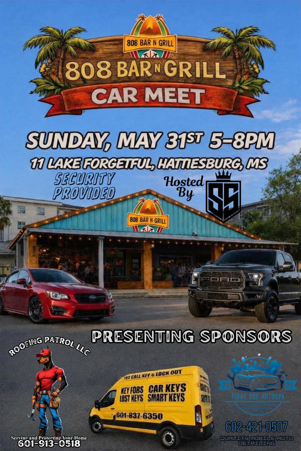 808 Bar N Grill Car Meet event at 808 Bar N Grill in Hattiesburg, MS on May 31, 2026