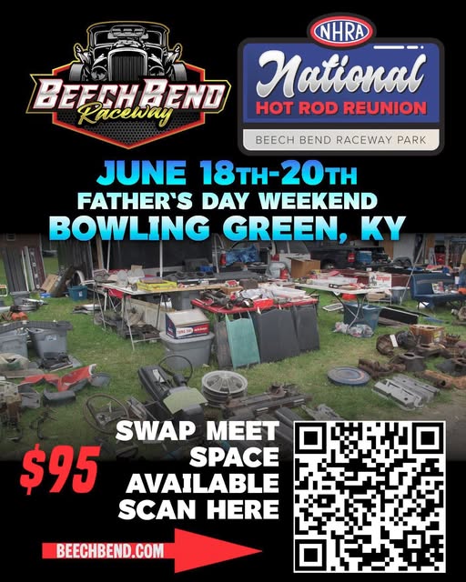 Beech Bend Raceway National Hot Rod Reunion event at Beech Bend Raceway Park in Bowling Green, KY on June 18, 2026