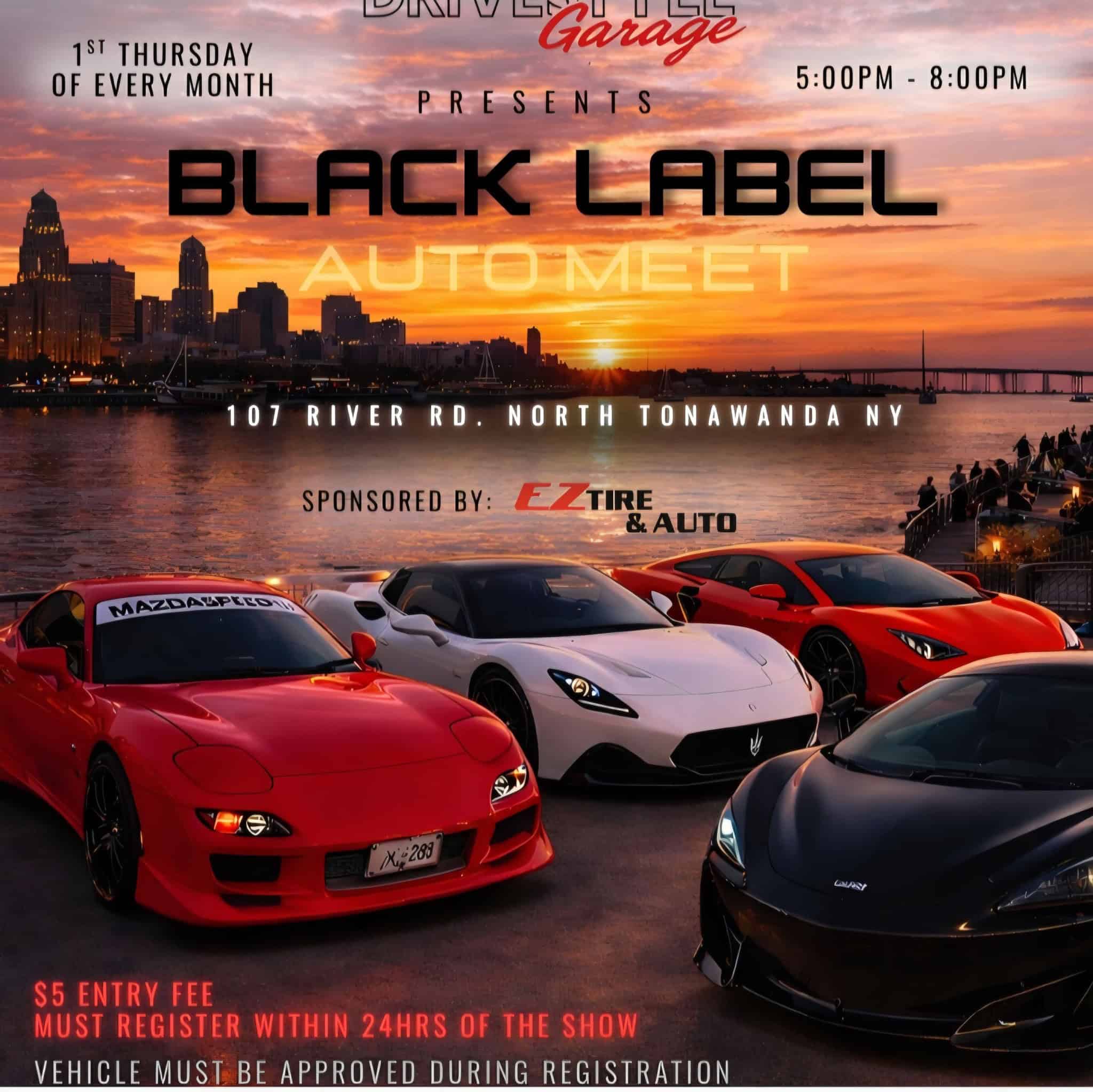 Black Label Auto Meet event at Driveway Garage in North Tonawanda, NY on June 4, 2026