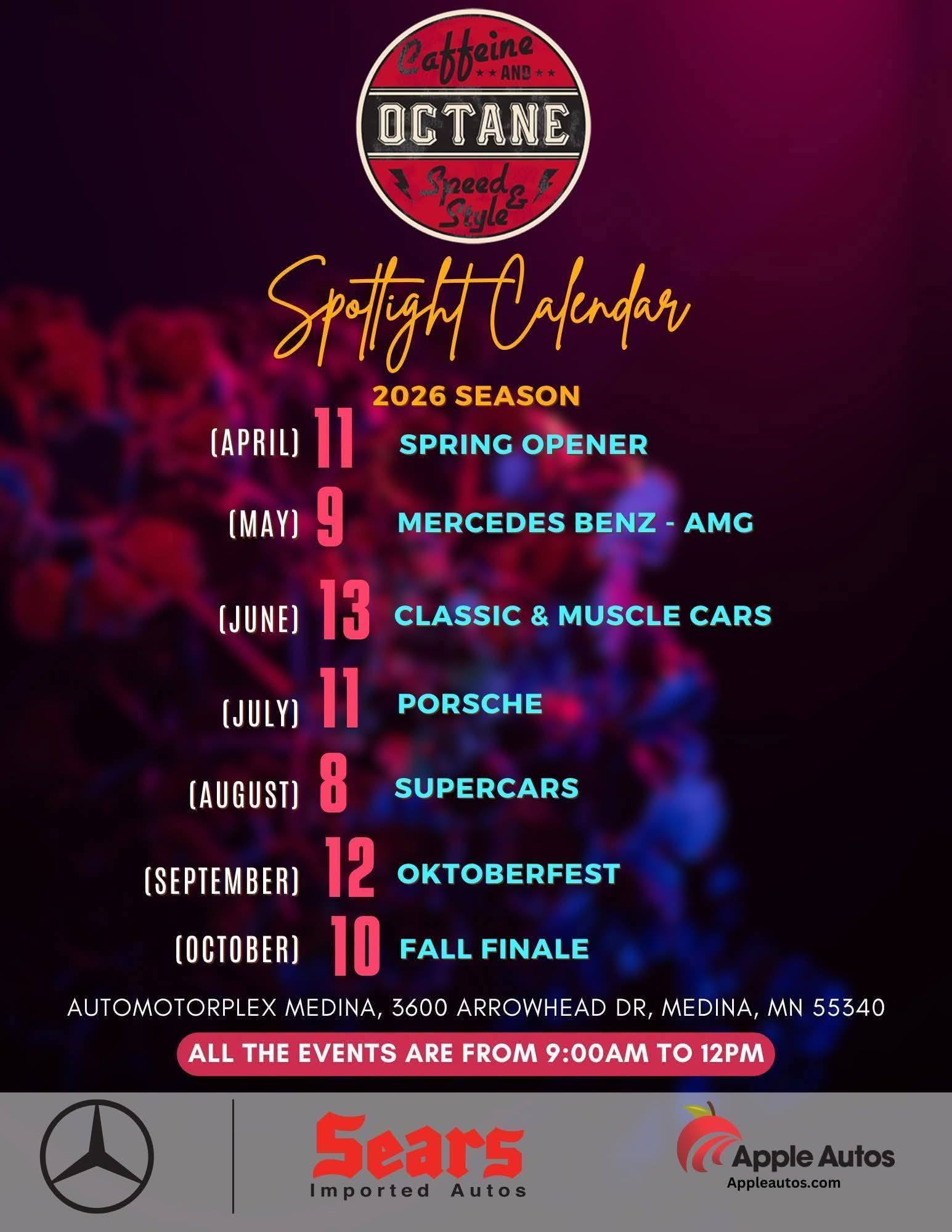 Caffeine and Octane Speed & Style Spotlight Calendar event at Automotorplex Medina in Medina, MN on May 9, 2026