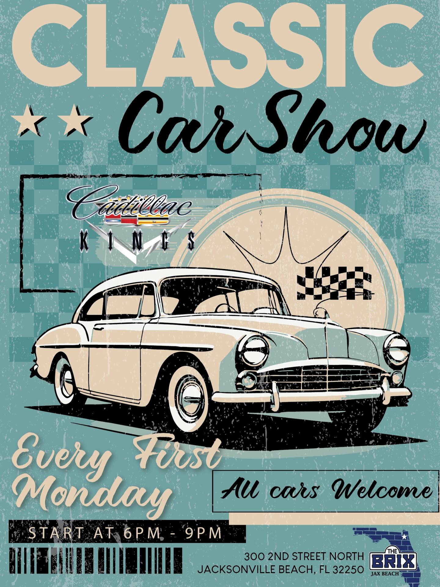 Classic Car Show event at The Brix in Jacksonville Beach, FL on June 5, 2026