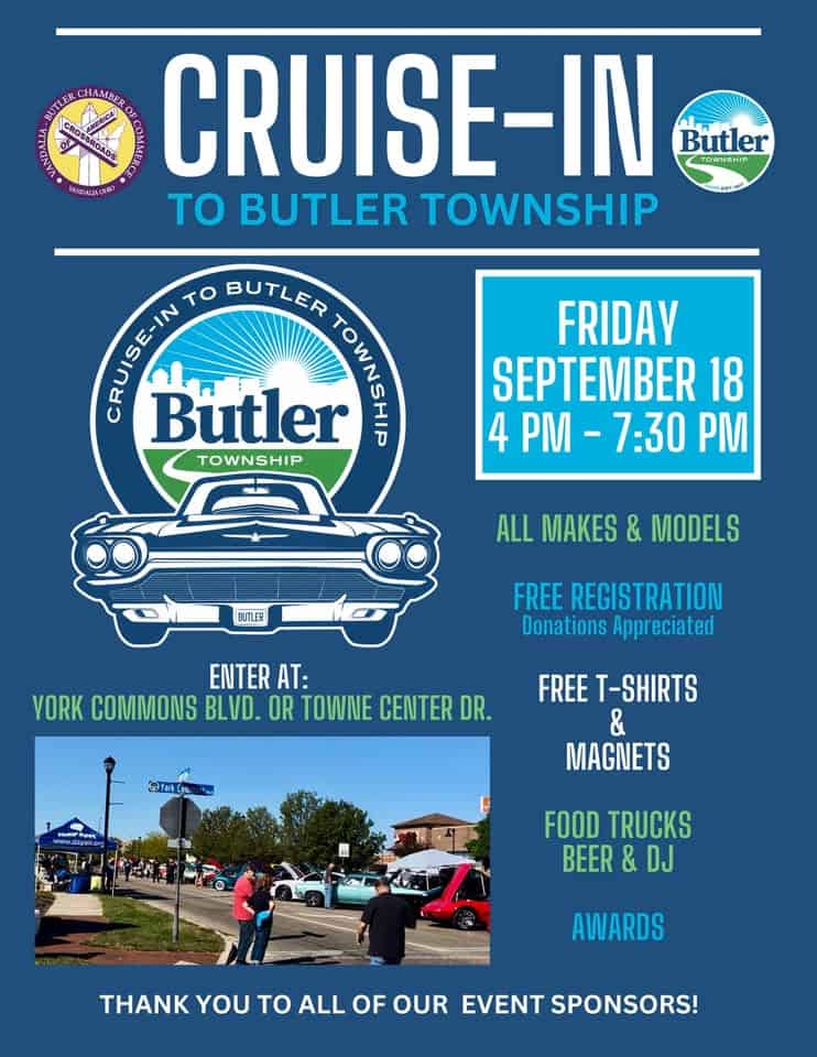 Cruise-In to Butler Township event at 3475 York Commons Blvd in Dayton, OH on September 18, 2026