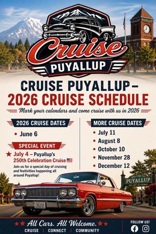 Cruise Puyallup event at Puyallup in Puyallup, WA on June 6, 2026