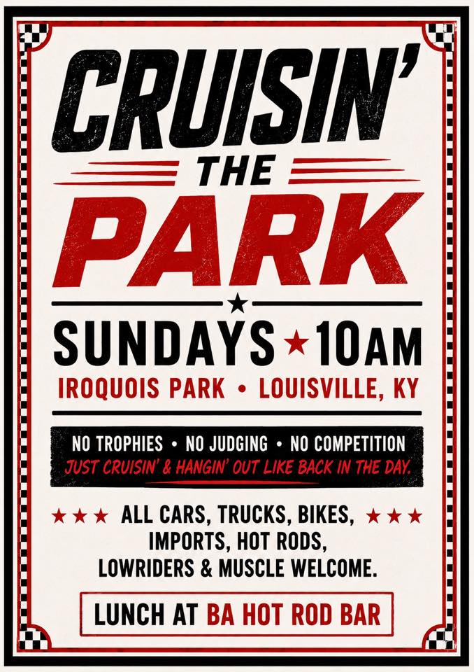 Cruisin' The Park event at Iroquois Park in Louisville, KY on May 29, 2026