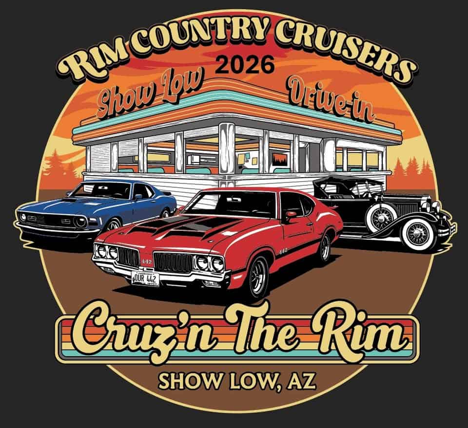 CRUZ'N THE RIM CAR SHOW event at Frontier Park in Show Low, AZ on June 6, 2026