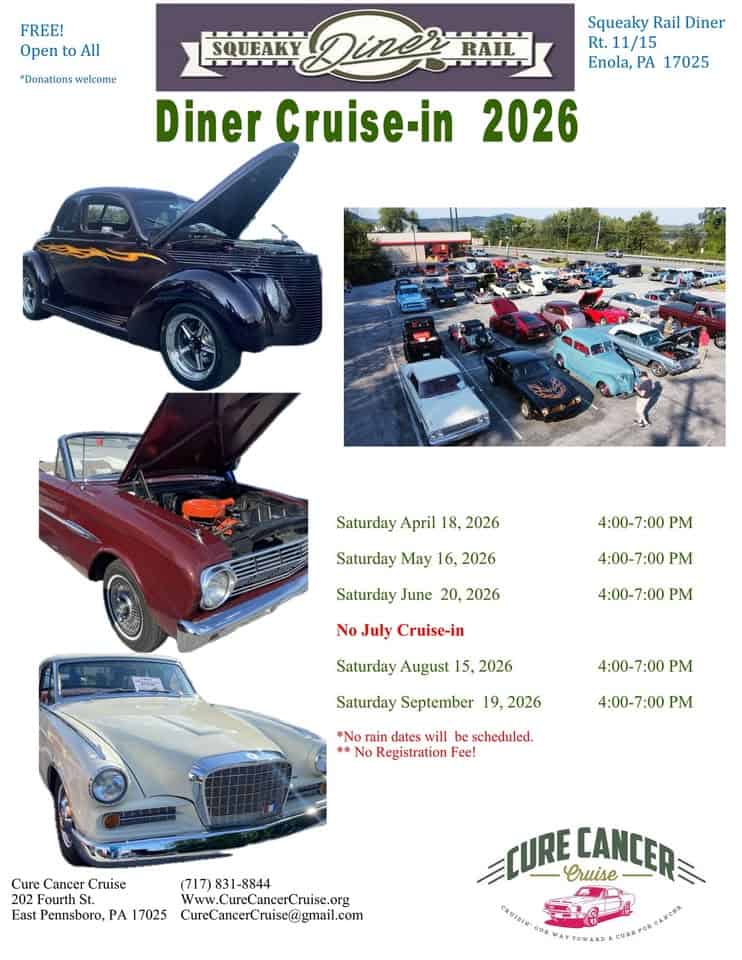 Diner Cruise-in event at 505 N Enola Rd in Enola, PA on May 16, 2026