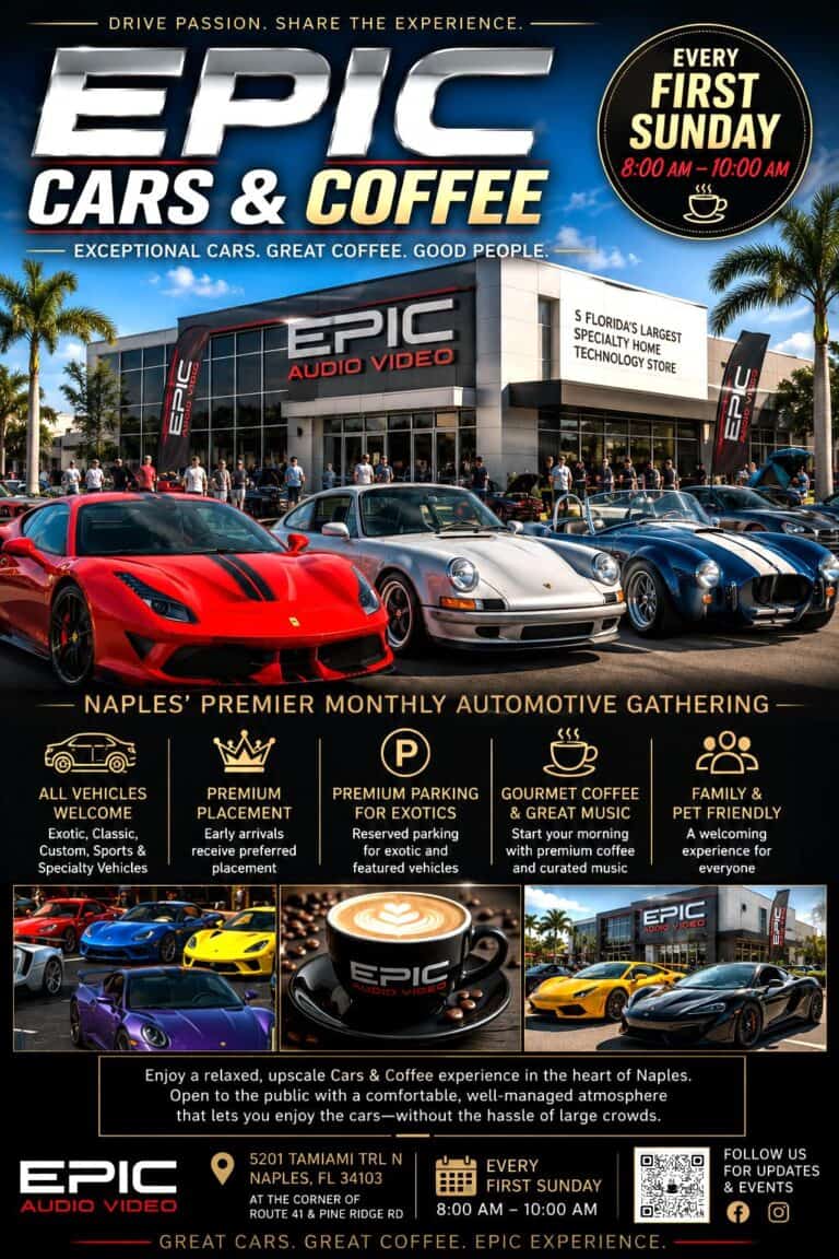 Epic Cars and Coffee car show in Naples, FL