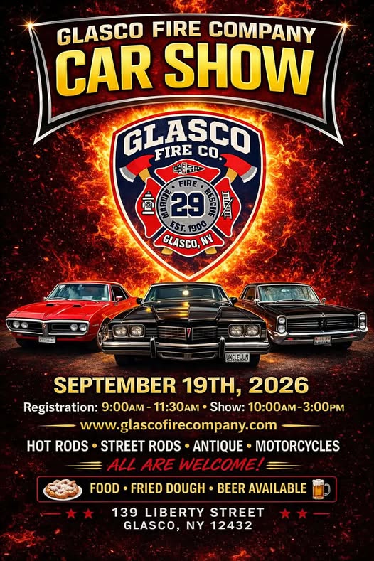 Glasco Fire Company Car Show event at Glasco Fire Co in Glasco, NY on September 19, 2026