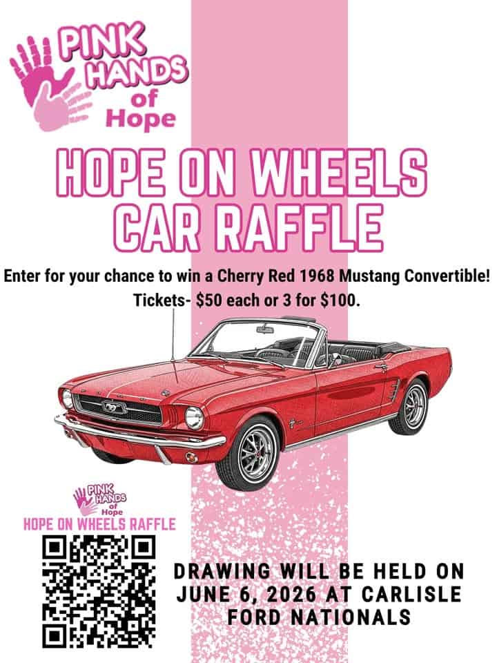 Hope on Wheels Car Raffle event at 5325 E Trindle Rd in Mechanicsburg, PA on June 6, 2026