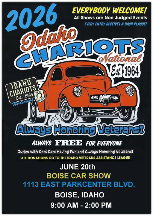 Idaho Chariots National Est 1964 Car Show event at Boise Car Show in Boise, ID on June 20, 2026