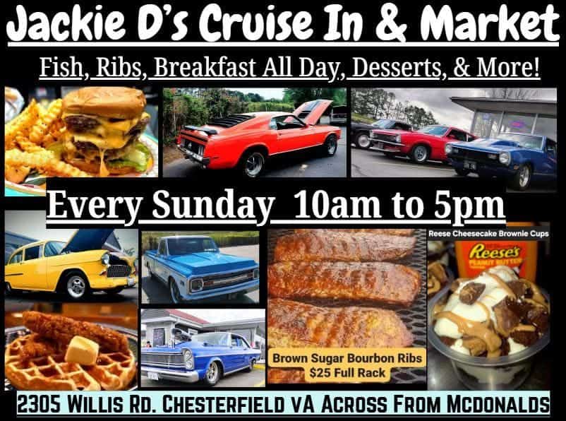Jackie D's Coffee, Cruise In, & Flea Market event at Jackie D's in Chesterfield, VA on May 31, 2026