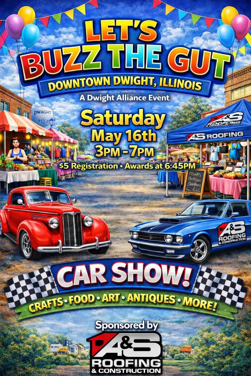 Let's Buzz The Gut Downtown Dwight, Illinois event at Downtown Dwight in Dwight, IL on May 16, 2026