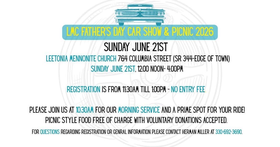 LMC Father's Day Car Show & Picnic event at 764 Columbia St in Leetonia, OH on June 21, 2026
