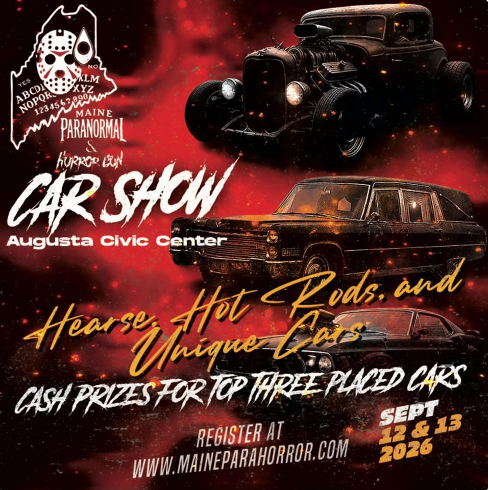 Maine Paranormal Horror Film Car Show event at Augusta Civic Center in Augusta, ME on September 12, 2026