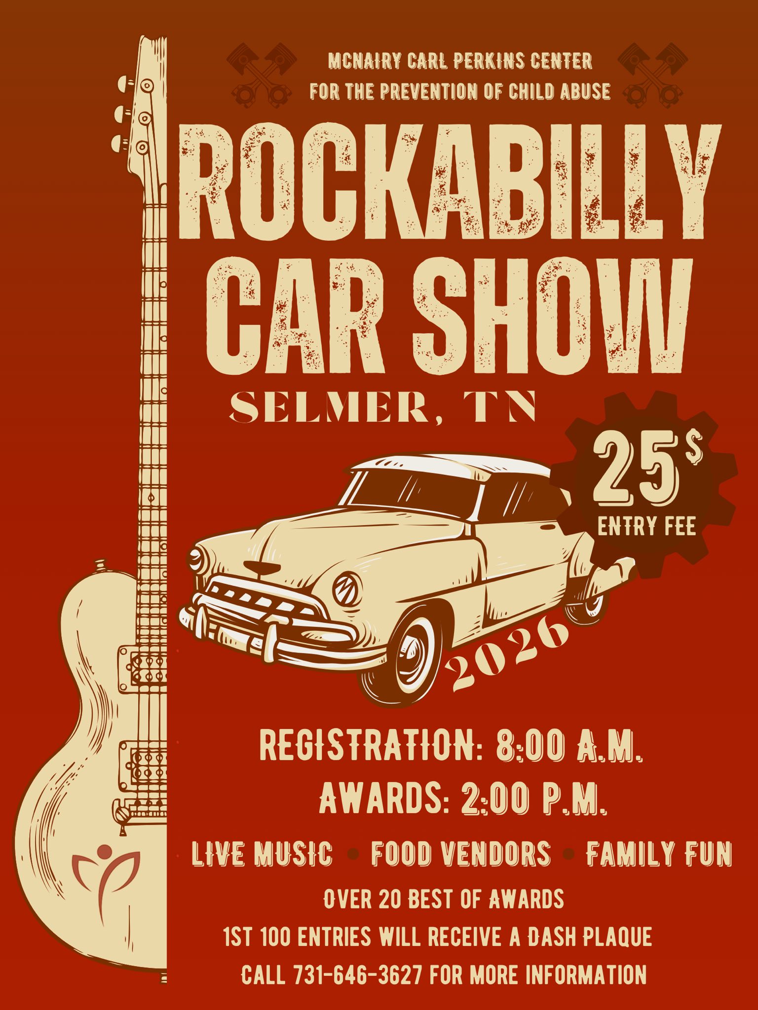 McNairy Carl Perkins Center Rockabilly Car Show event at Selmer, TN in Selmer, TN on May 27, 2026