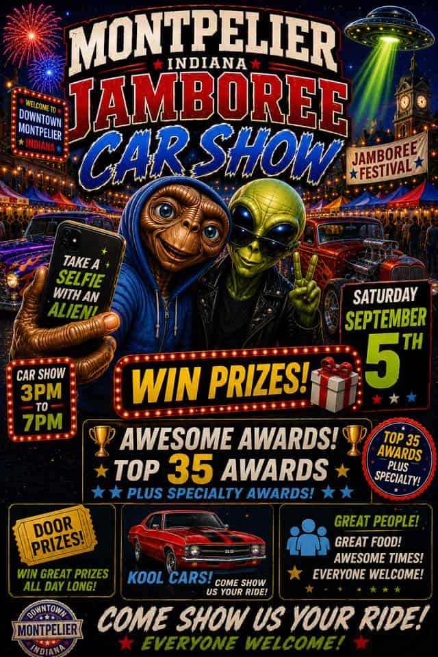 Montpelier Jamboree Car Show event at Downtown Montpelier in Montpelier, IN on September 5, 2026