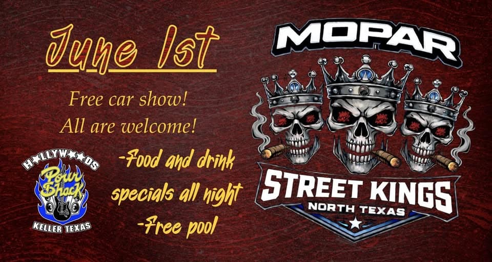 Mopar Street Kings Free Car Show event at 250 S Main St in Keller, TX on June 1, 2026