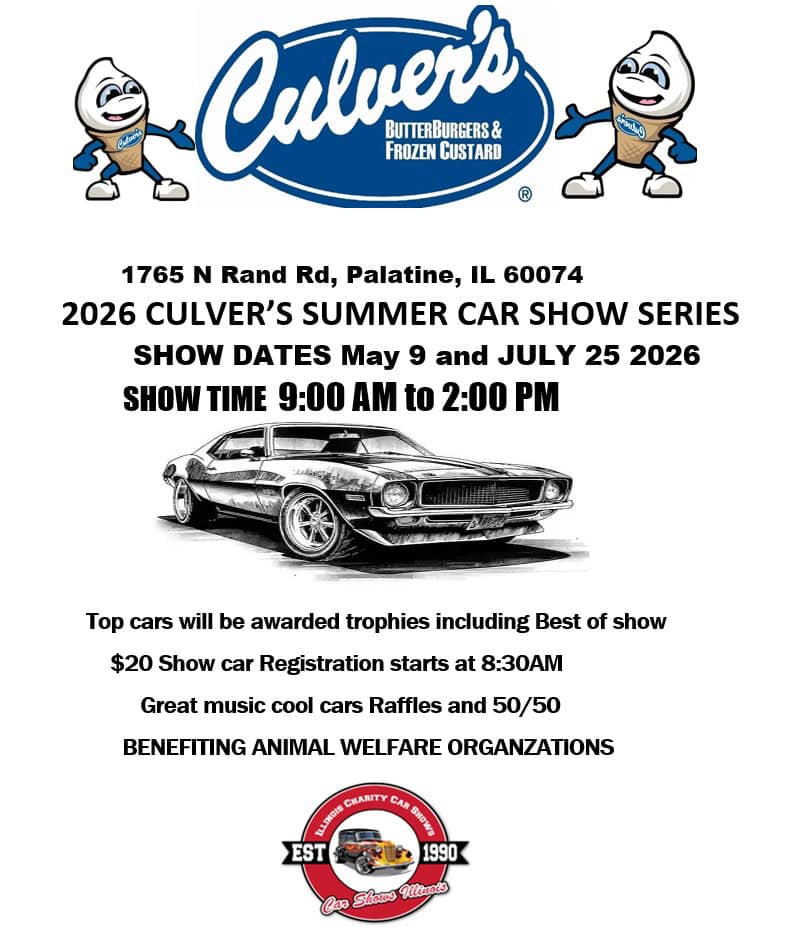 PALATINE CULVERS SUMMER CAR SHOW SERIES event at 1765 N Rand Rd in Palatine, IL on July 25, 2026