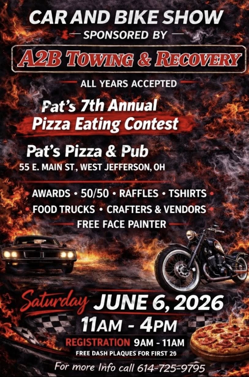Pat's 7th Annual Pizza Eating Contest event at Pat's Pizza & Pub in West Jefferson, OH on June 6, 2026