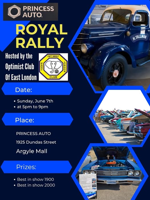 Princess Auto Royal Rally event at Princess Auto in Argyle Mall, ON on June 7, 2026