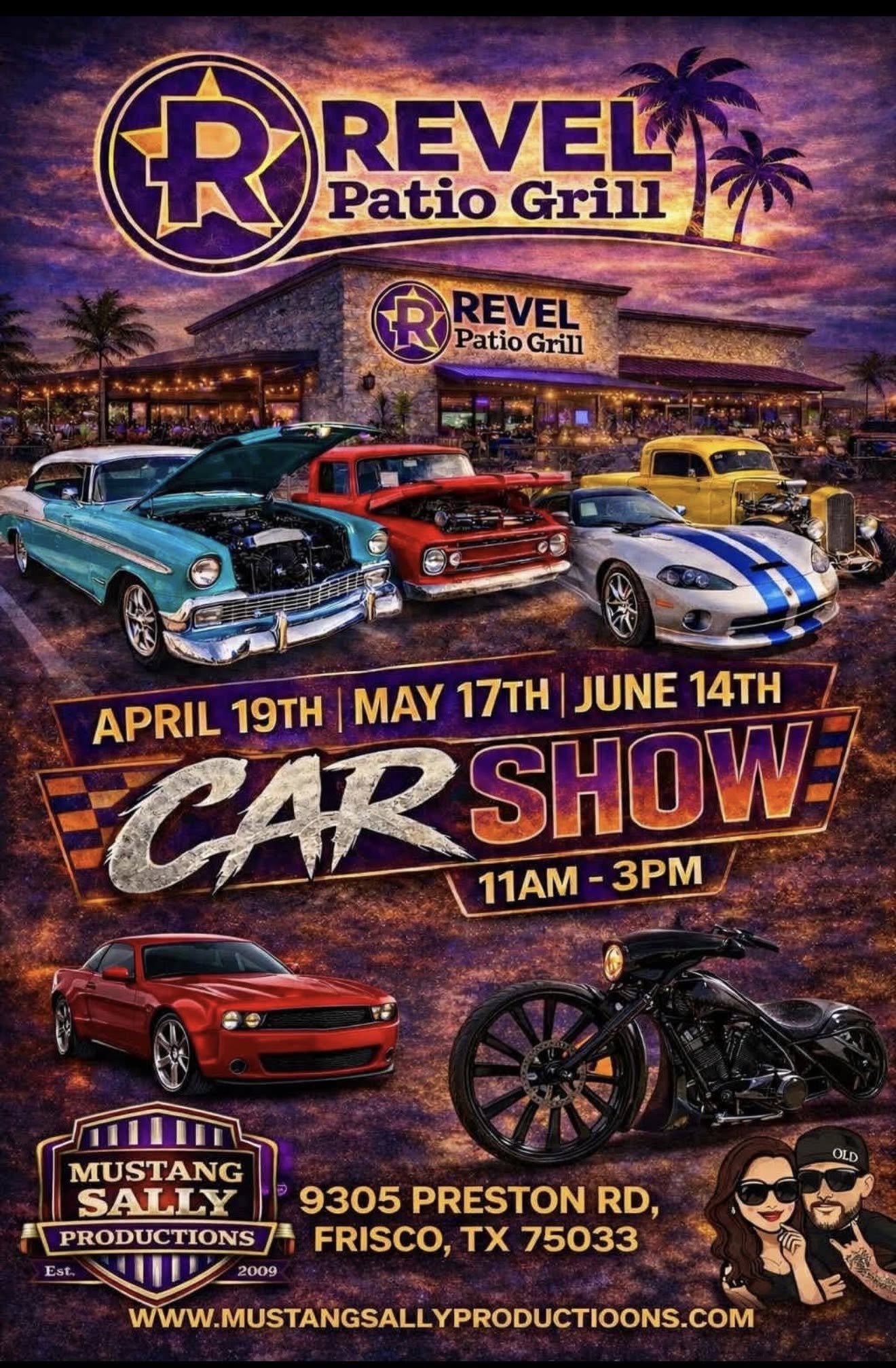 Revel Patio Grill Car Show event at Revel Patio Grill in Frisco, TX on May 17, 2026