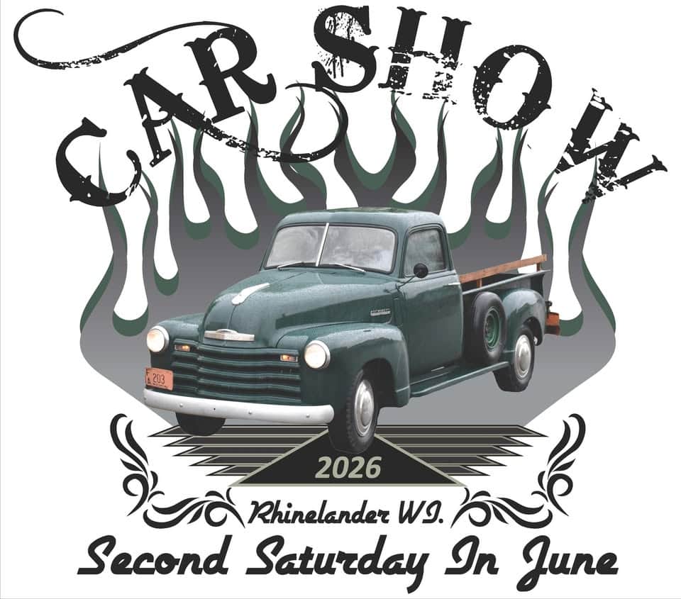 Rhinelander Car Show 2026 - Second Saturday in June event at 335 N Brown St in Rhinelander, WI on June 13, 2026