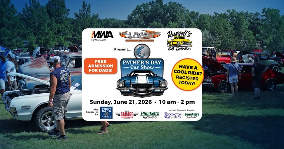 Rolling Hills Zoo Father's Day Car Show event at 625 N Hedville Rd in Salina, KS on June 21, 2026