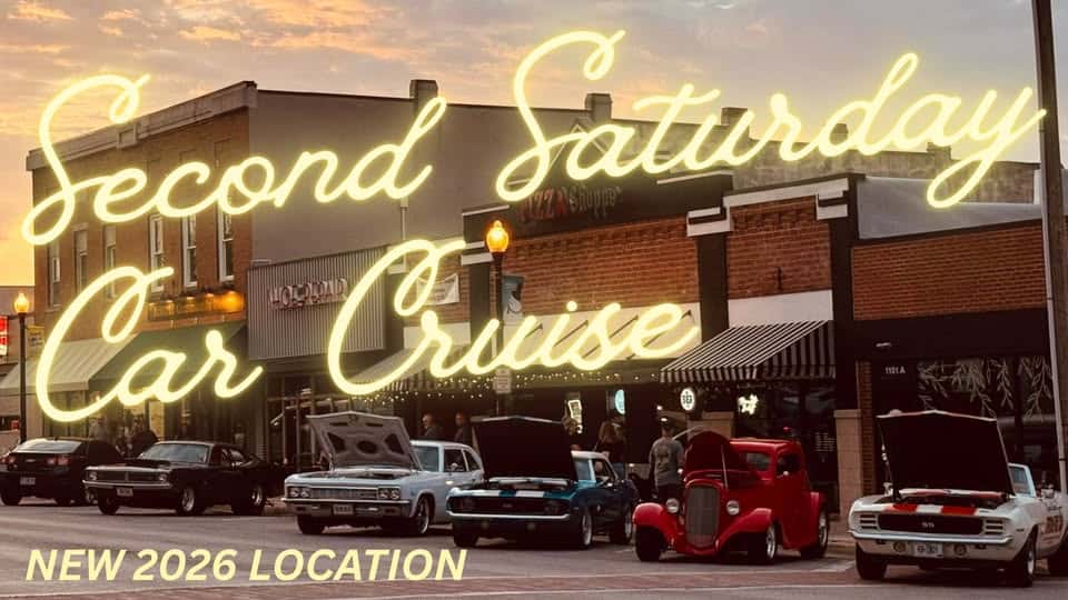 Second Saturday Car Cruise -- New Location for 2026! event at 107 Sw 10th St in Blue Springs, MO on June 13, 2026