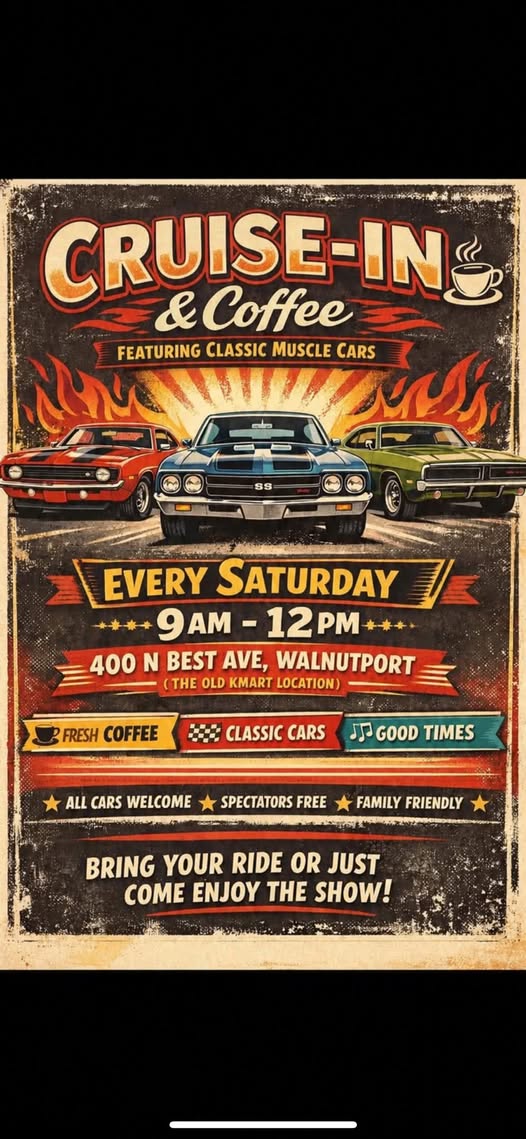 Walnutport Cruise-In & Coffee event at 400 N Best Ave, Walnutport in Walnutport, PA on June 6, 2026