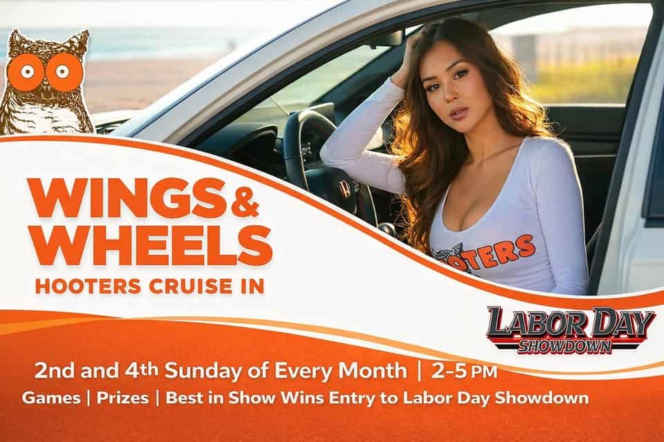 Wings and Wheels Car Show event at 3869 Airport Blvd in Mobile, AL on June 28, 2026
