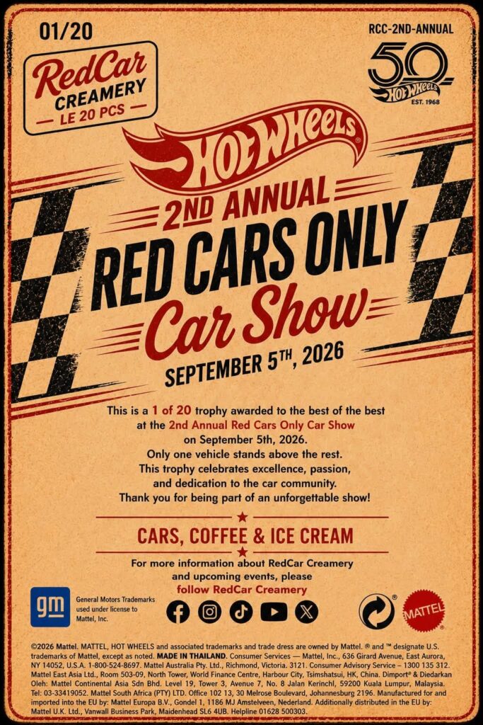 RedCar Creamery 2nd Annual Red Cars Only Car Show event at RedCar Creamery in Morris, AL on September 5, 2026