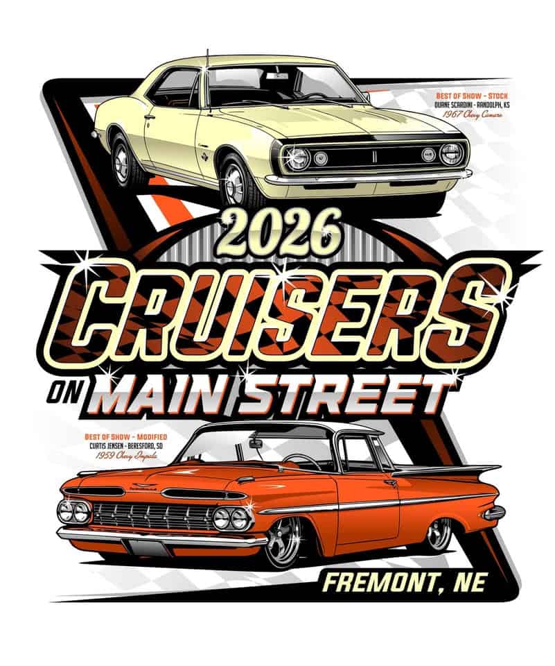 2026 Cruisers on Main Street event at 925 N Broad St in Fremont, NE on July 11, 2026