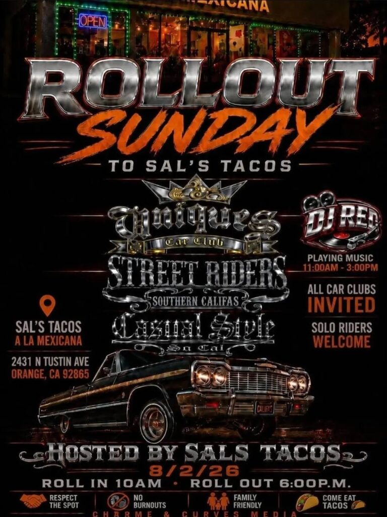 Sal's Tacos Rollout Sunday event at Sal's Tacos a La Mexicana in Orange, CA on August 2, 2026
