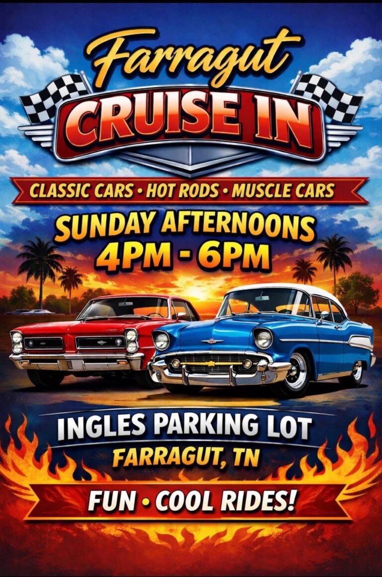 Farragut Cruise in car show in Farragut, TN