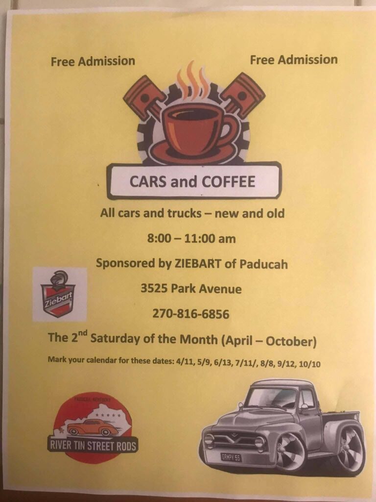 Ziebart of Paducah Cars and COFFEE event at Ziebart of Paducah in Paducah, KY on July 11, 2026