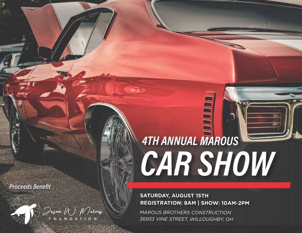 4th Annual Marous Car Show event at Marous Brothers Construction in Willoughby, OH on August 15, 2026