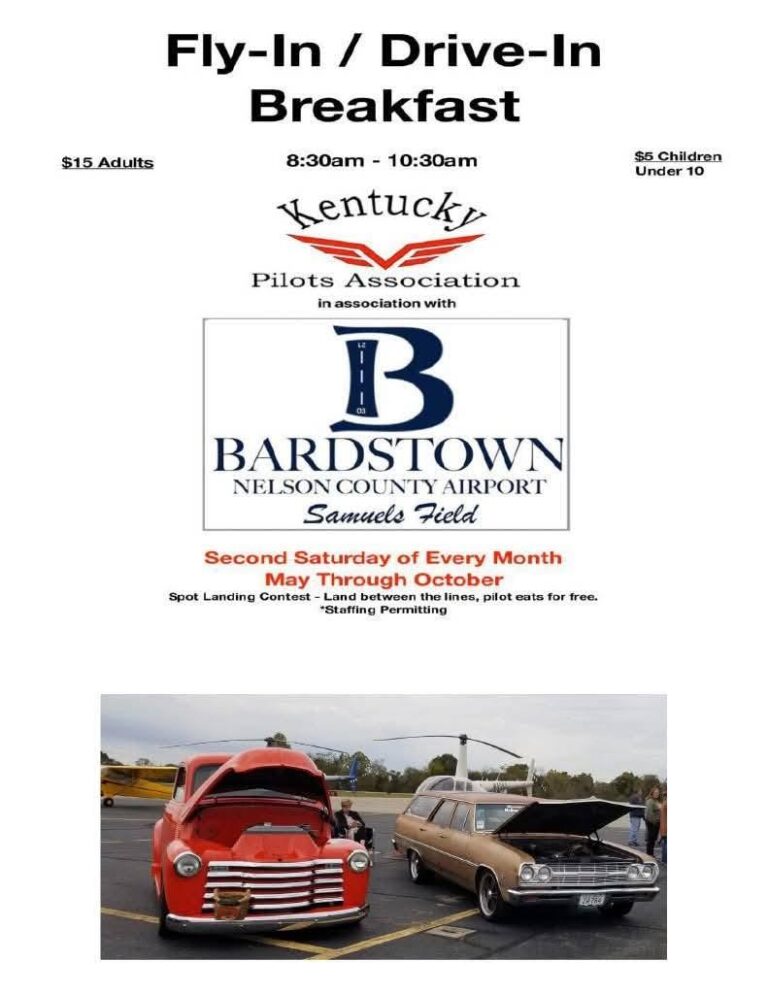 Fly-In / Drive-In Breakfast car show in Bardstown, KY