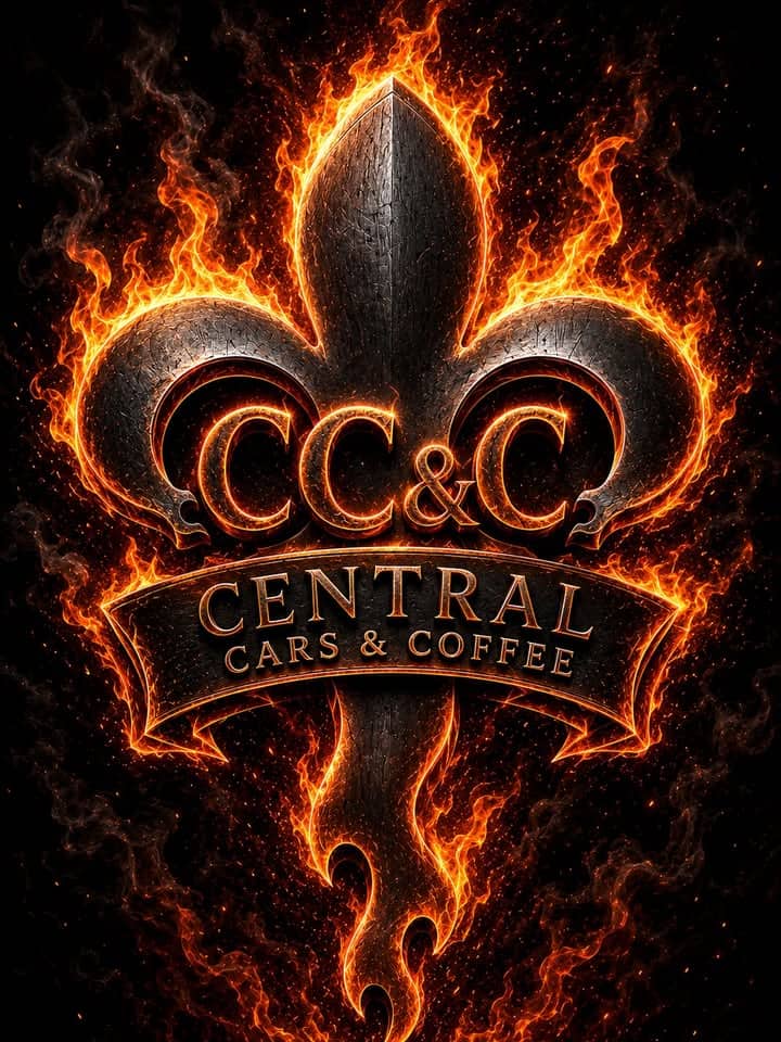 Central Cars & Coffee event at 13421 Hooper Rd in Baton Rouge, LA on June 20, 2026