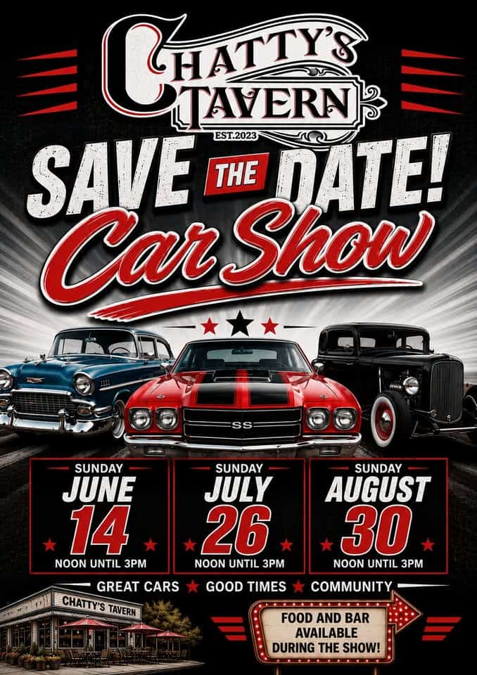 Chatty's Tavern Car Show event at Chatty's Tavern in Grafton, OH on July 26, 2026