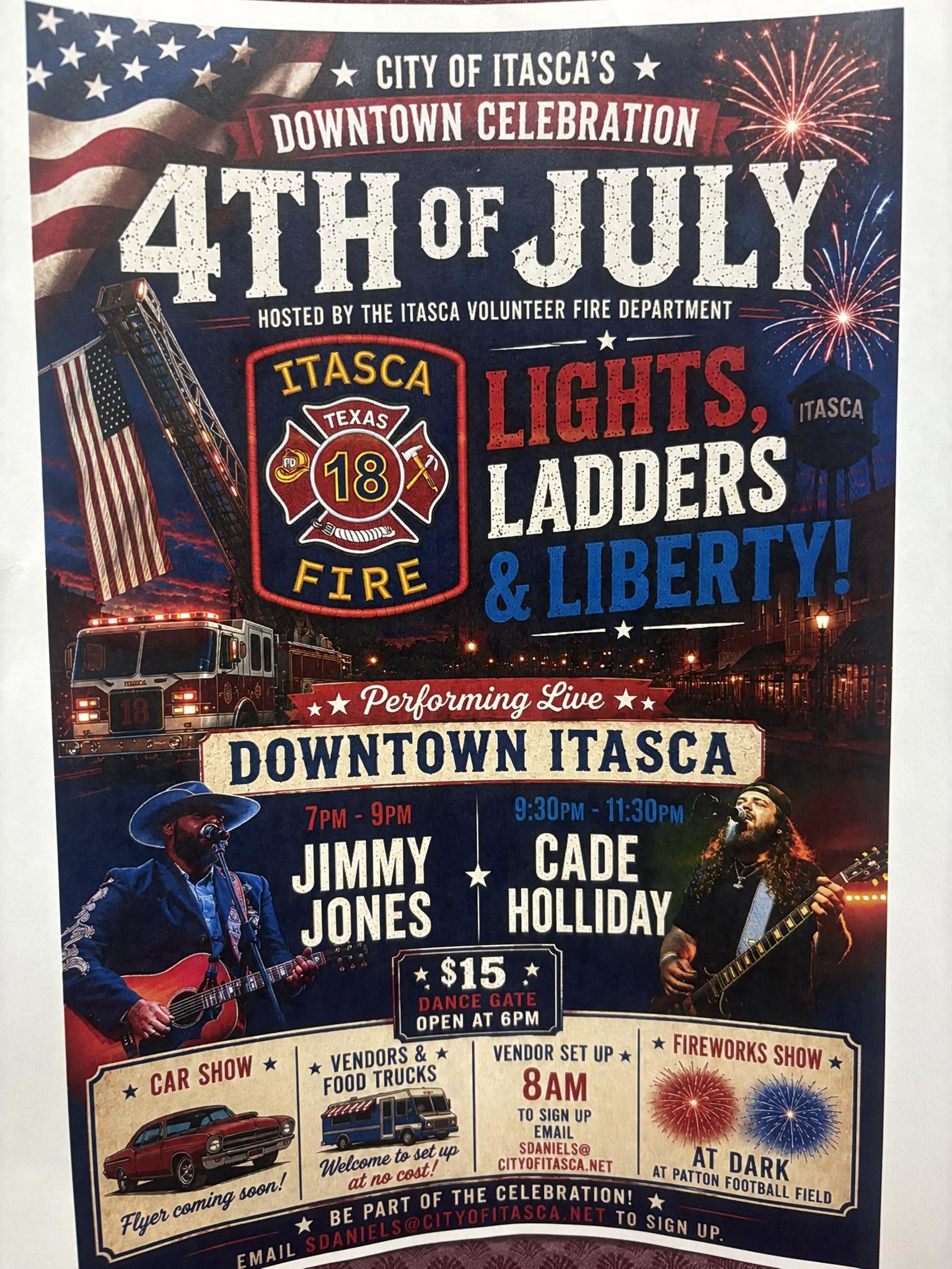 City of Itasca's Downtown Celebration 4th of July event at Downtown Itasca in Itasca, TX on July 4, 2026