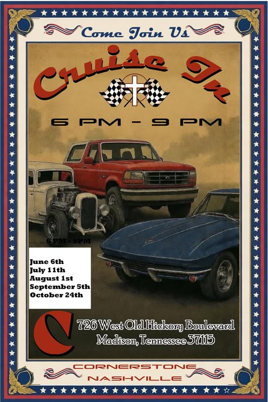 Cornerstone Nashville Cruise In event at 726 West Old Hickory Boulevard in Madison, TN on June 6, 2026