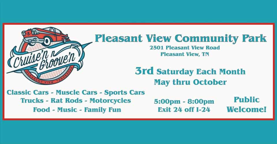Cruise'n N Groove'n Classic Car Cruise-In event at Pleasant View Community Park in Pleasant View, TN on June 20, 2026